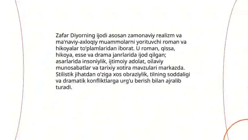 Zafar Diyor va Shukur Sa'dullaning hayoti va ijodi 4