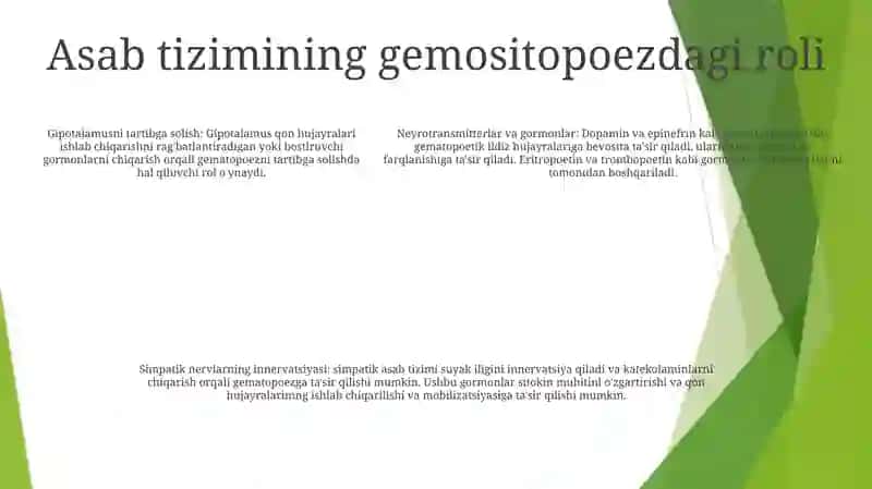 Gemositapoezni Neyro-Gumoral Boshqarilishi 4
