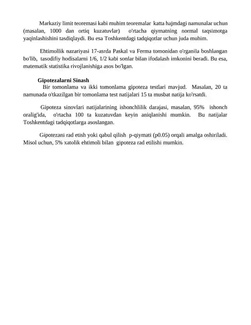 Ehtimollik va statika fanning predmeti va vazifalari 4