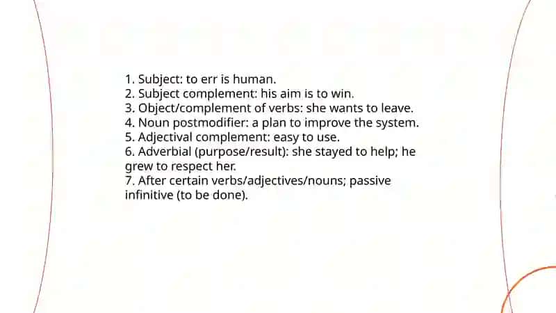 The infinitive 4