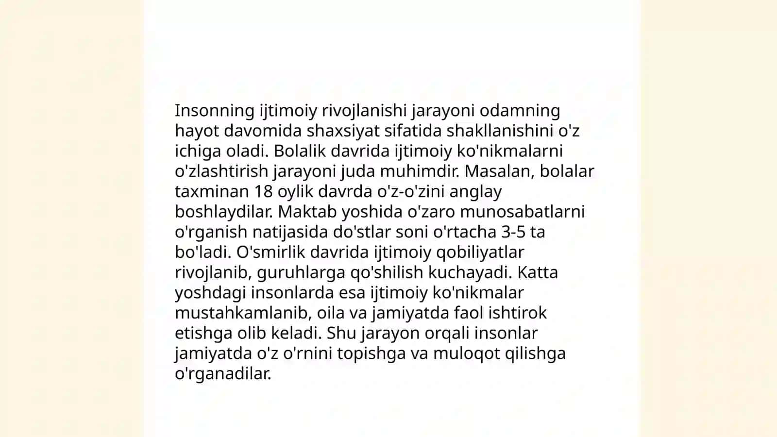 Insonning biologik va ijtimoiy rivojlanishi 4