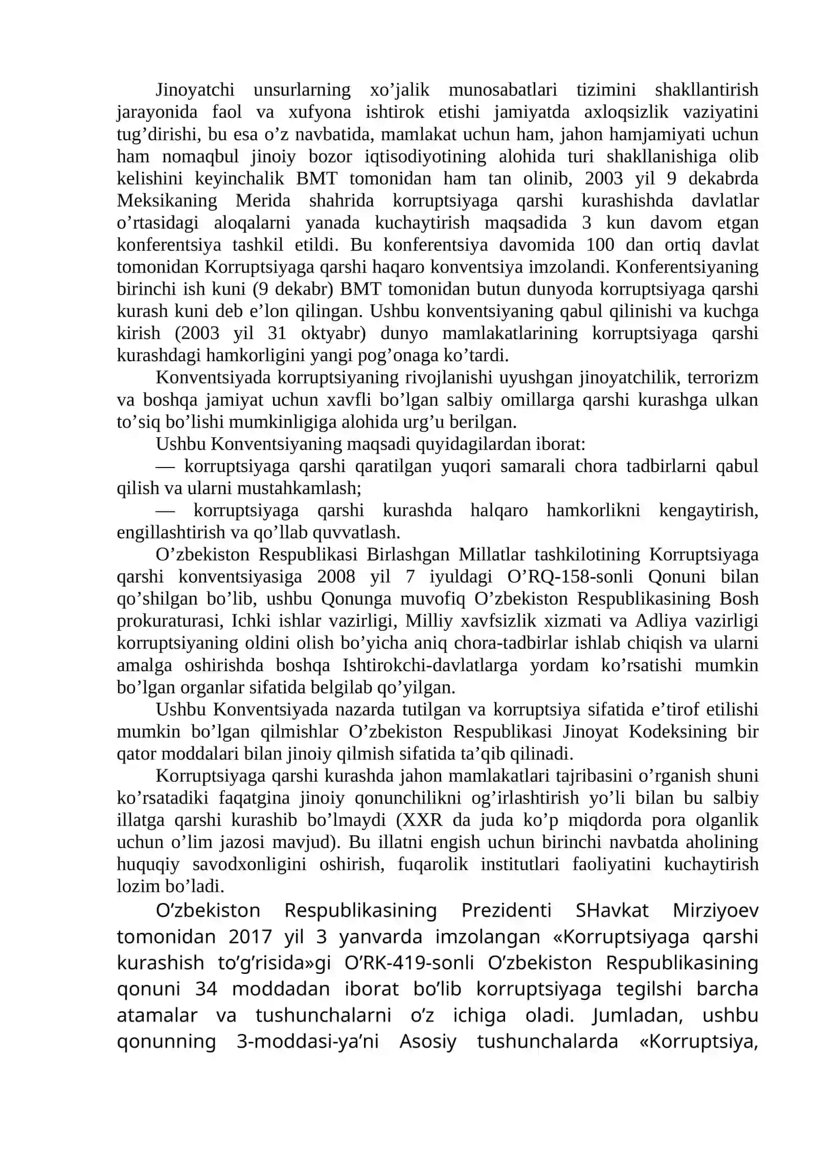Kоrruptsiyанing mоhiyаti, оqibаtlаri vа unga qаrshi kurаsh mexаnizmlаri 4
