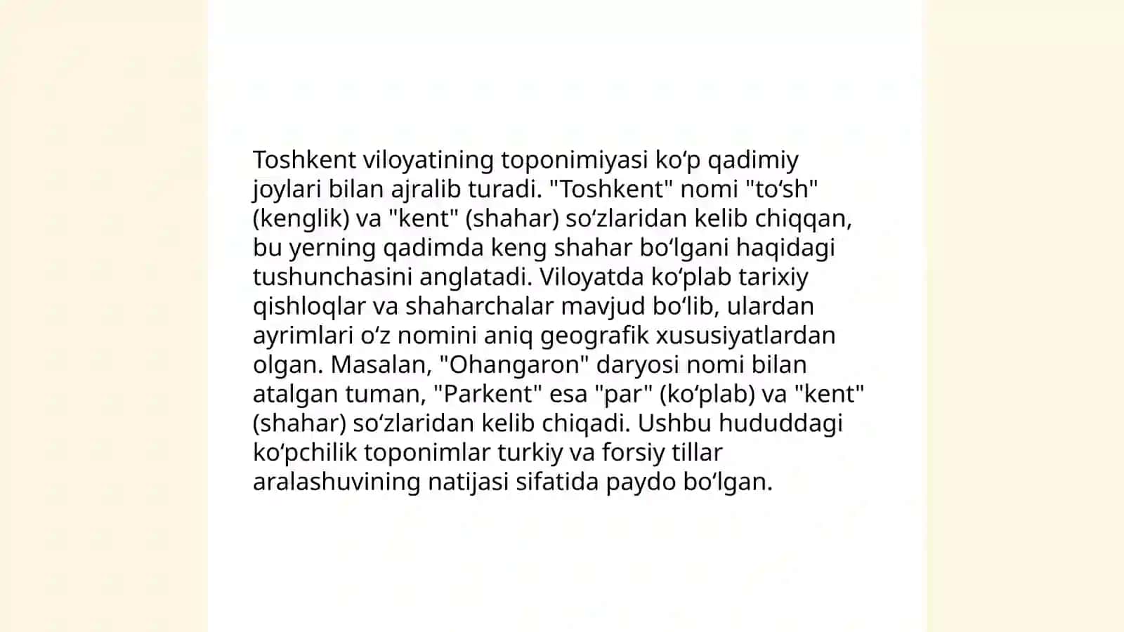 Toshkent shahrining toponimlari 4