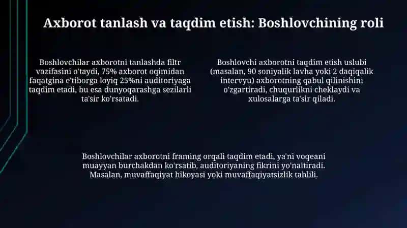 Teleboshlovchi tomoshabin dunyoqarashini shakllantiruvchi sifatida 4