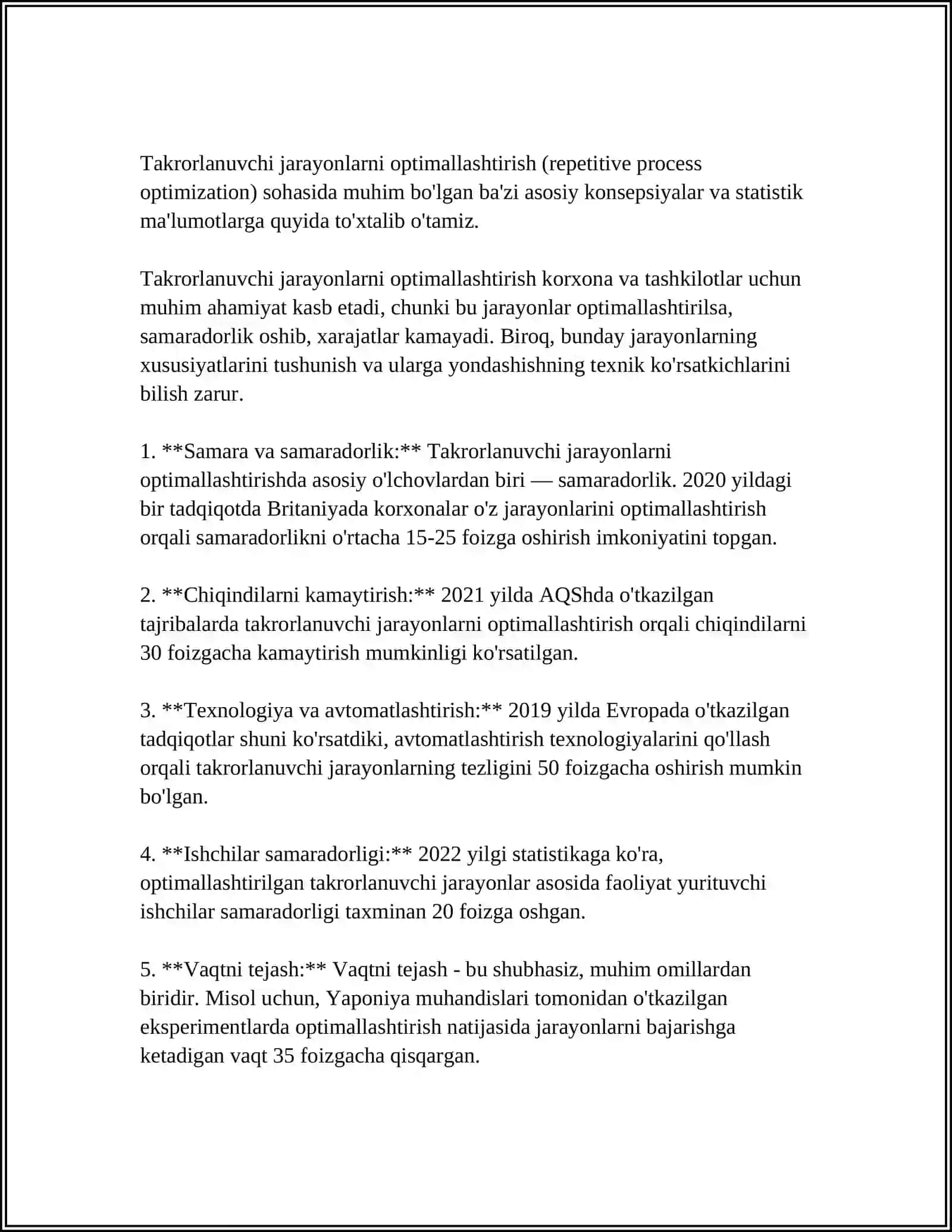 ICHMA OCH JOYLASHGAN TAKRORLANUVCHI JARAYONLARNI TASHKIL ETISH 4
