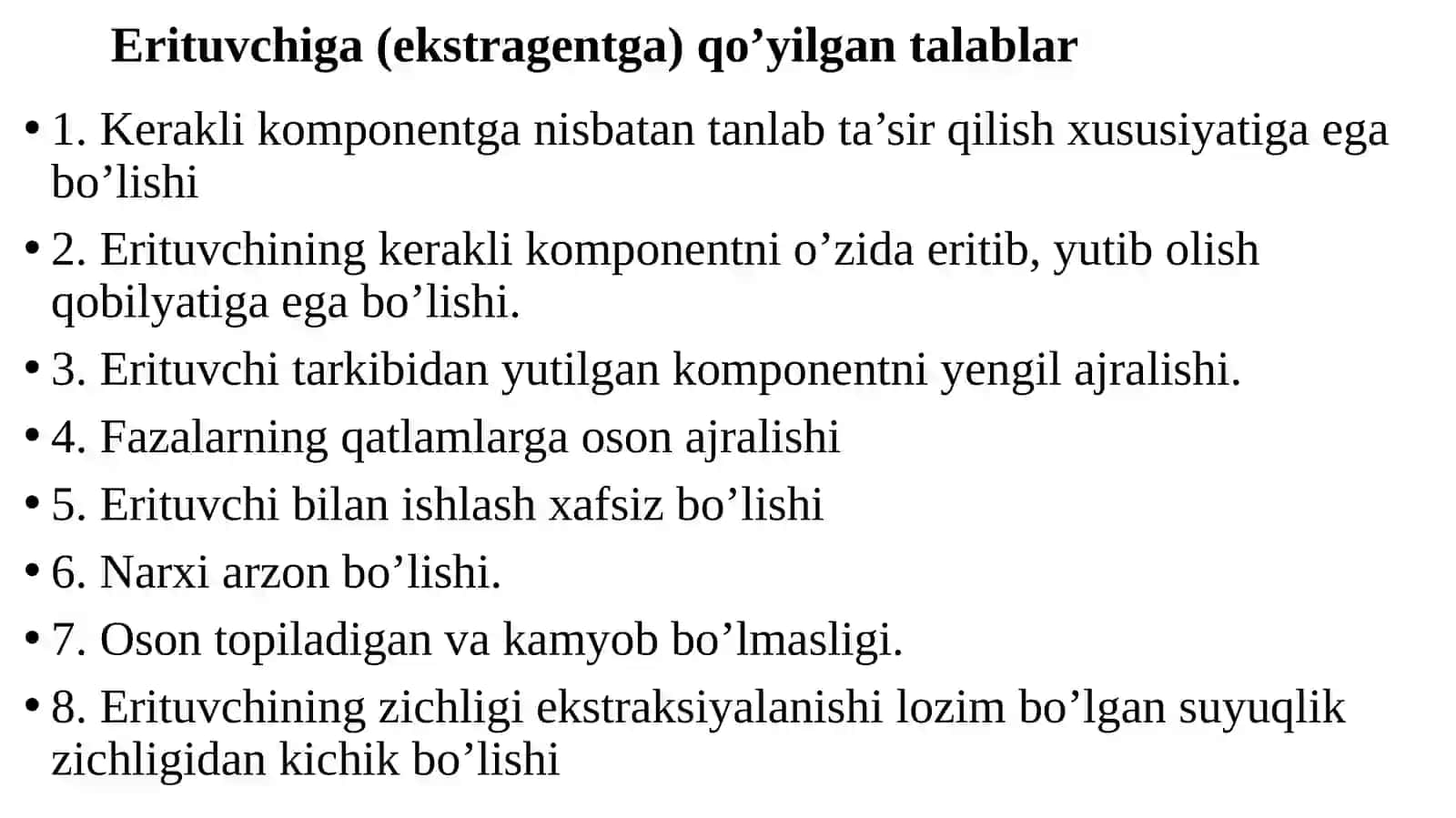 SUYUQLIKLARNI EKSTRAKSIYALASH. EKSTRAKSION QURILMALAR 4