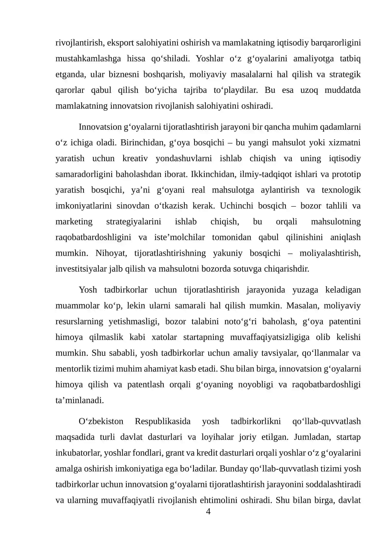 YOSH TADBIRKORLIKDA INNOVATSION G‘OYALARNI TIJORATLASHTIRISH YO‘LLARI 4