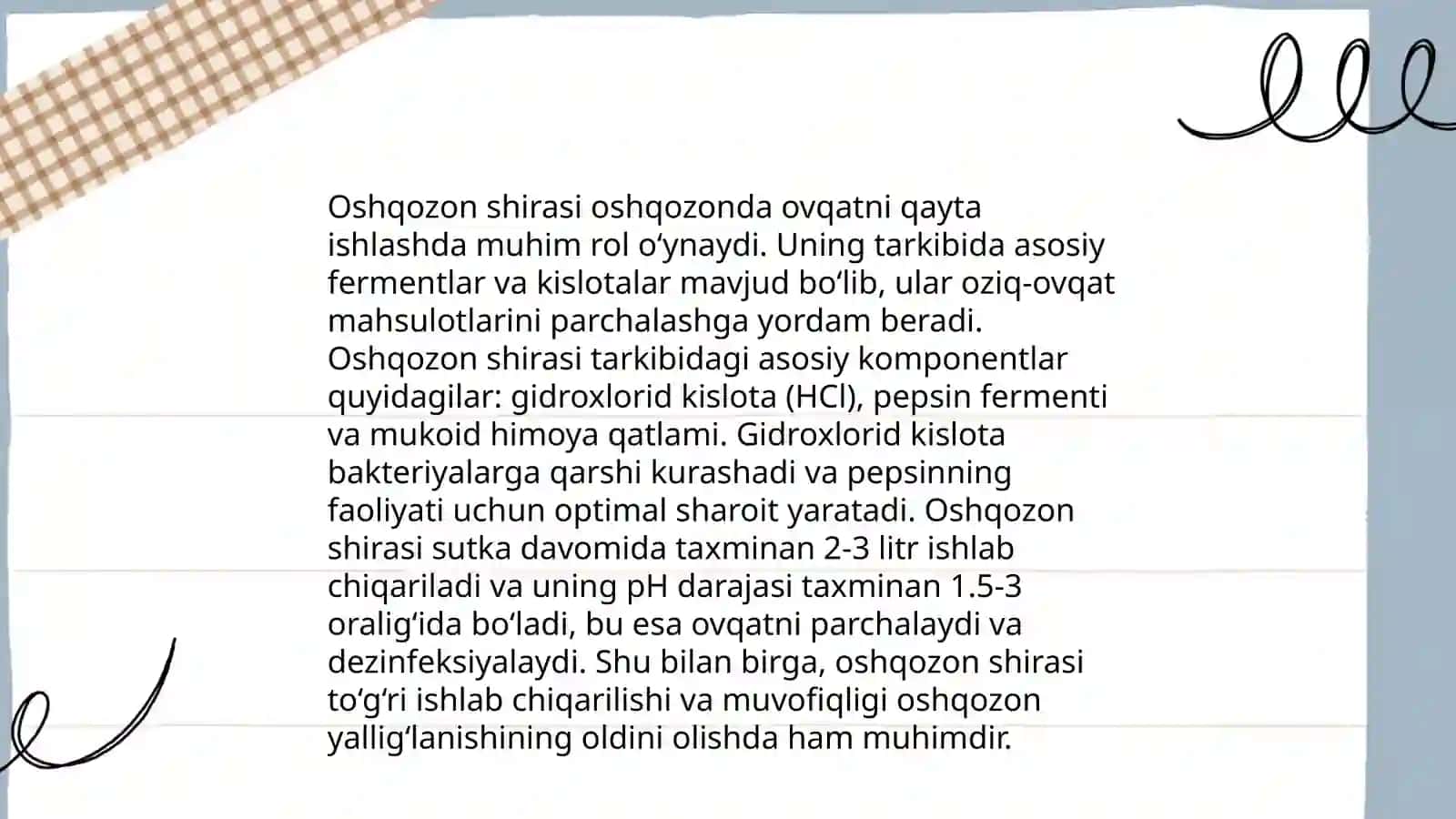 Oshqozon shirasi interpritatsiyasi 4