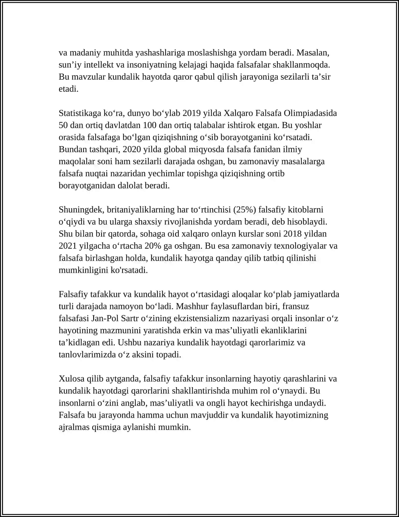 FALSAFADA TURMUSH TARZI VA DUNYONI ANGLASH USULI 4
