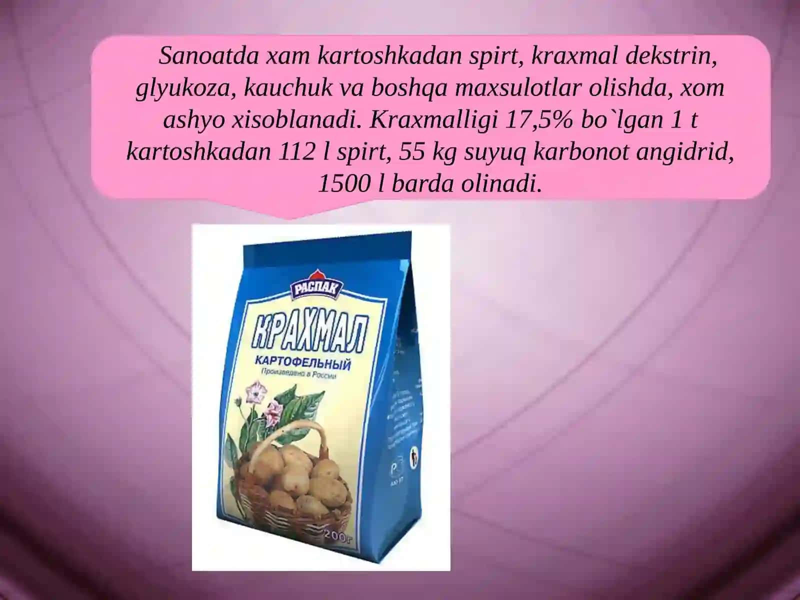 Kartoshkachilik fanidantayyorlagan taqdimot 4