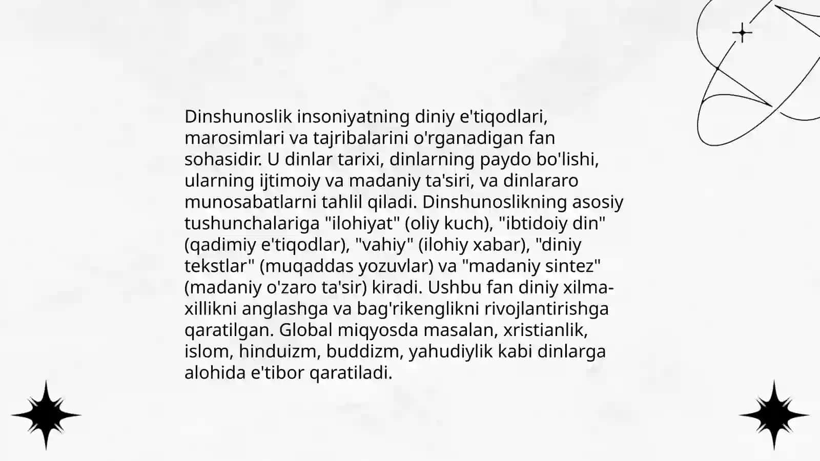 Dinshunoslikning fan sifatida shaklanishi, predmeti, funksiyalari 4