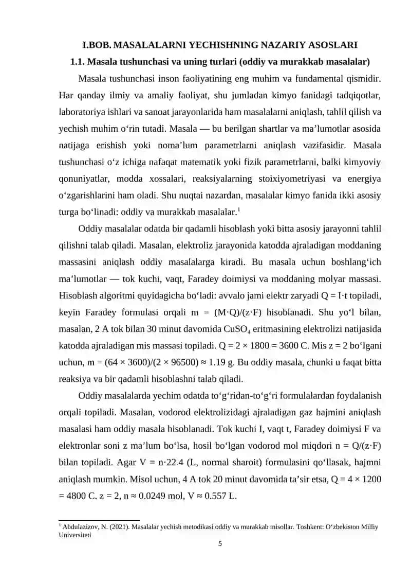 Oddiy va murakkab tipdagi masalalar yechish metodikasi 4