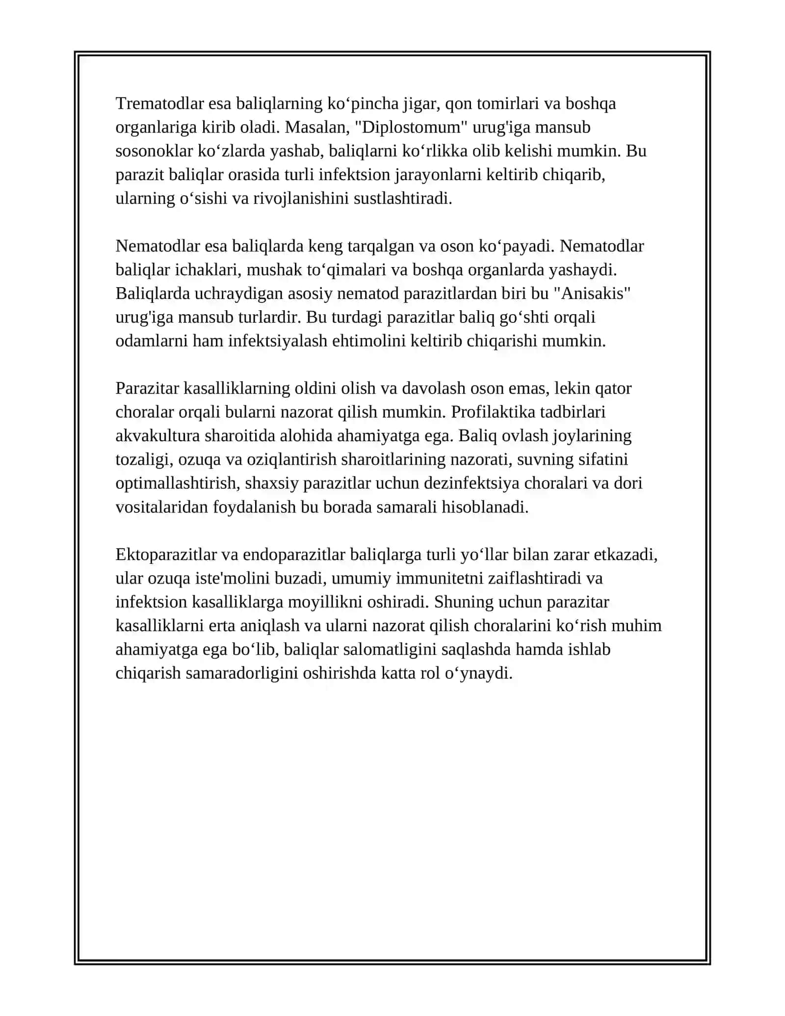Baliqlarda Uchraydigan Kasalliklarni O'rganish 4