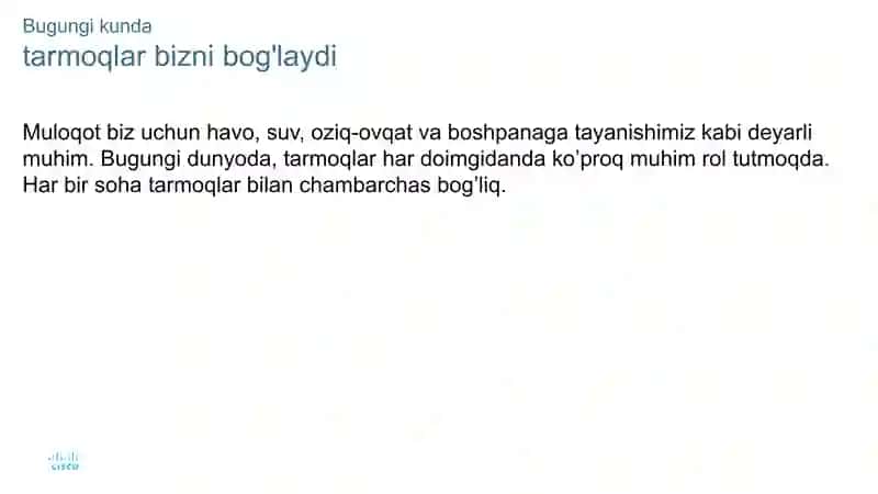 Bugungi kunda tarmoq texnologiyalari 4