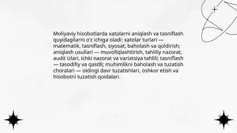 Moliyaviy hisobotlamni tuzatishlar kiritishnig mazmuni va mohiyati 4