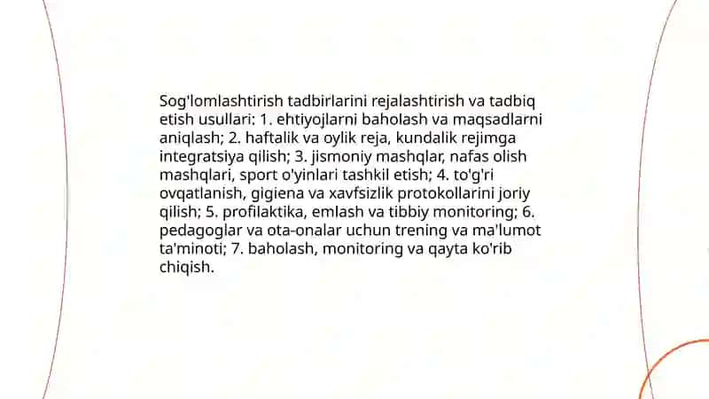 Maktabgacha talim tashkilotlarida sog'lomlashtirish 4