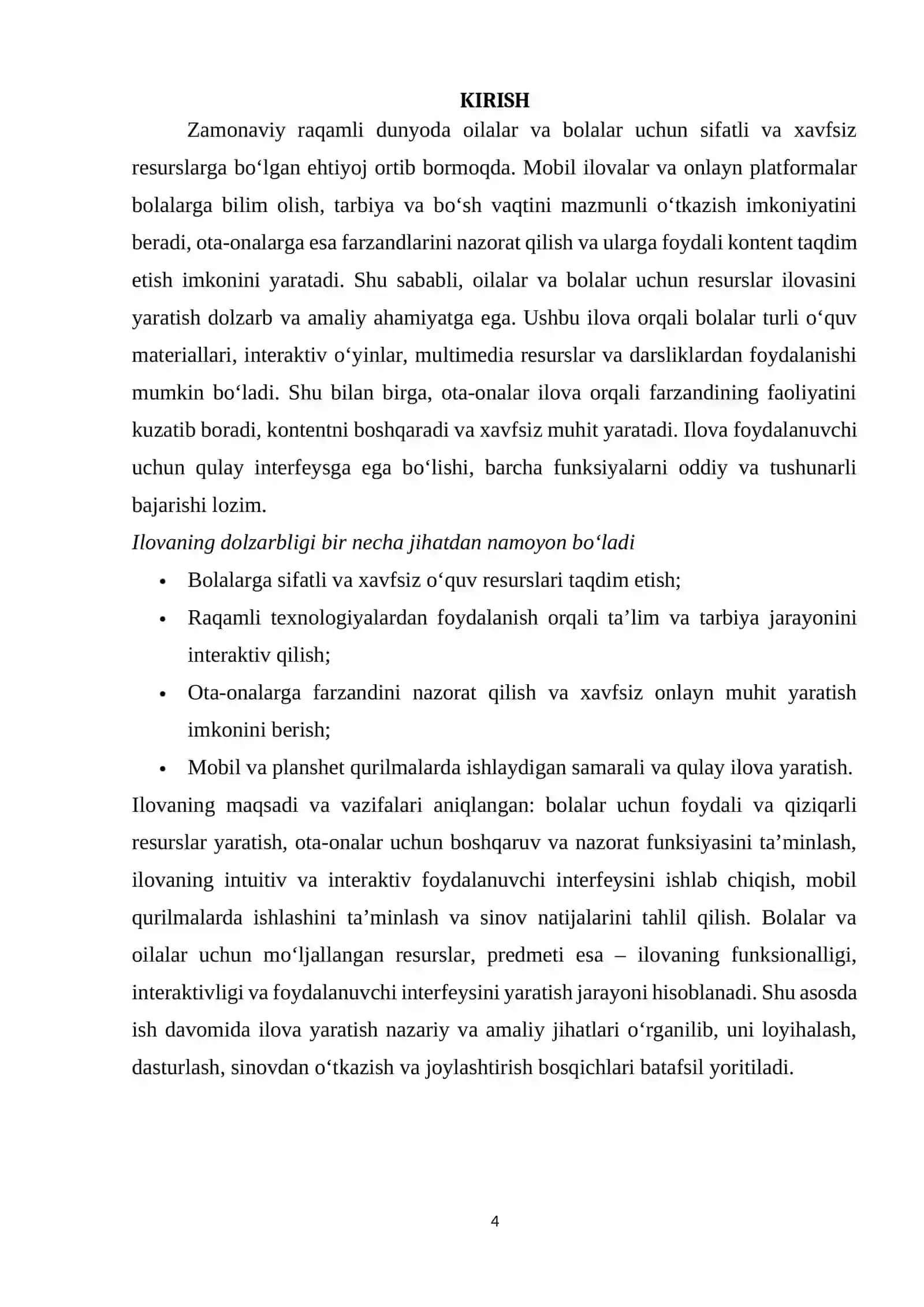 Oila va bolalar uchun resurslar ilovasi yaratish 4