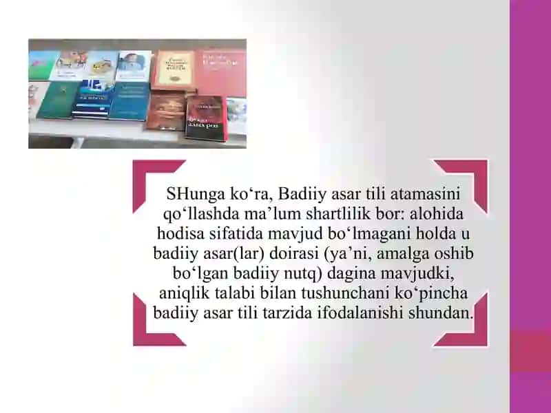 Badiiy asar tili, xususiyatlari (badiiy asarlar timsolida) 4