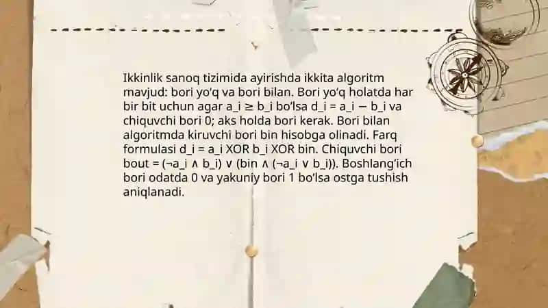 Turli sanoq tizimida arifmetik amallar 4