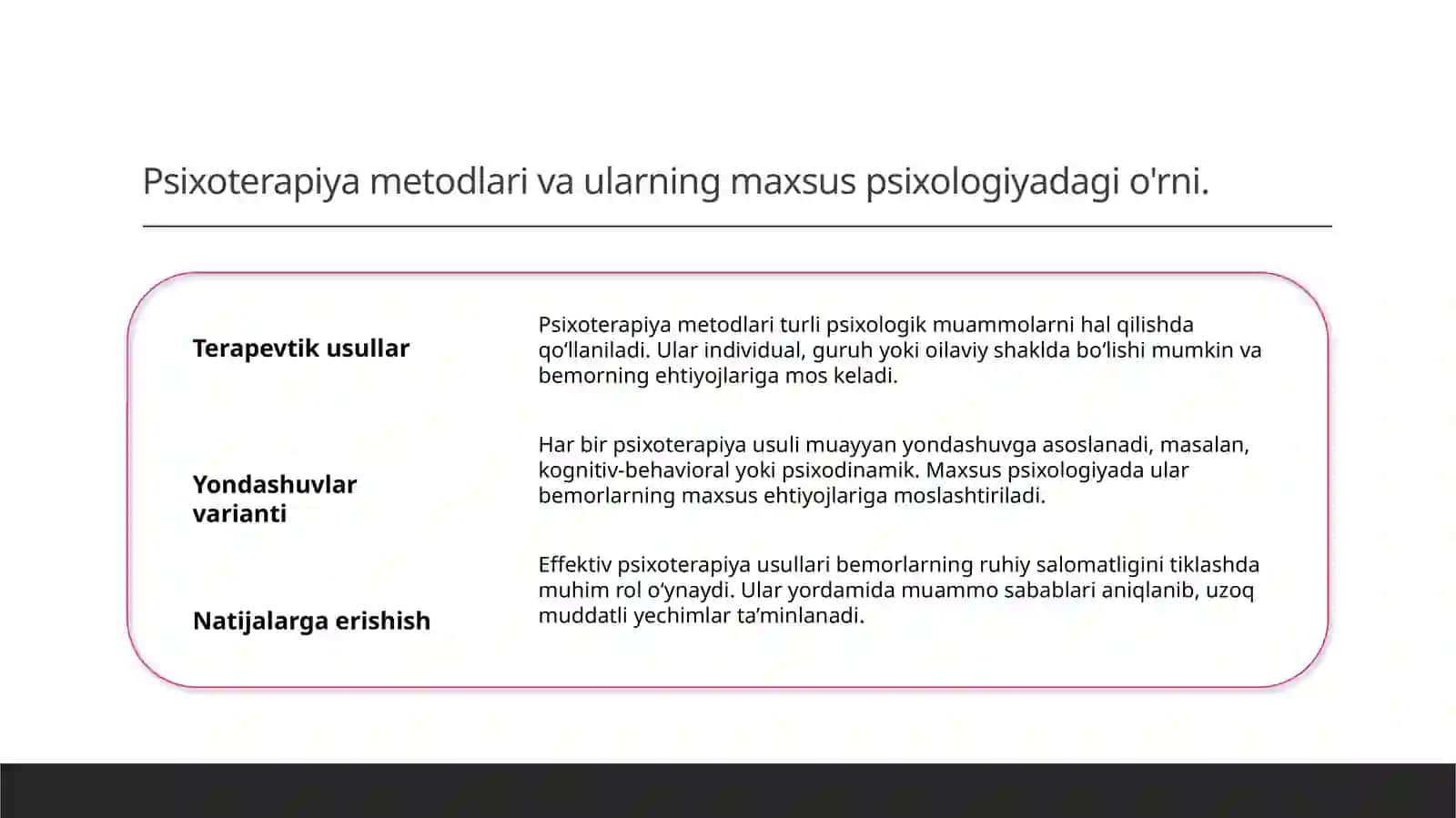Maxsus psixologiya.Psixoterapiya faniga kirish 4