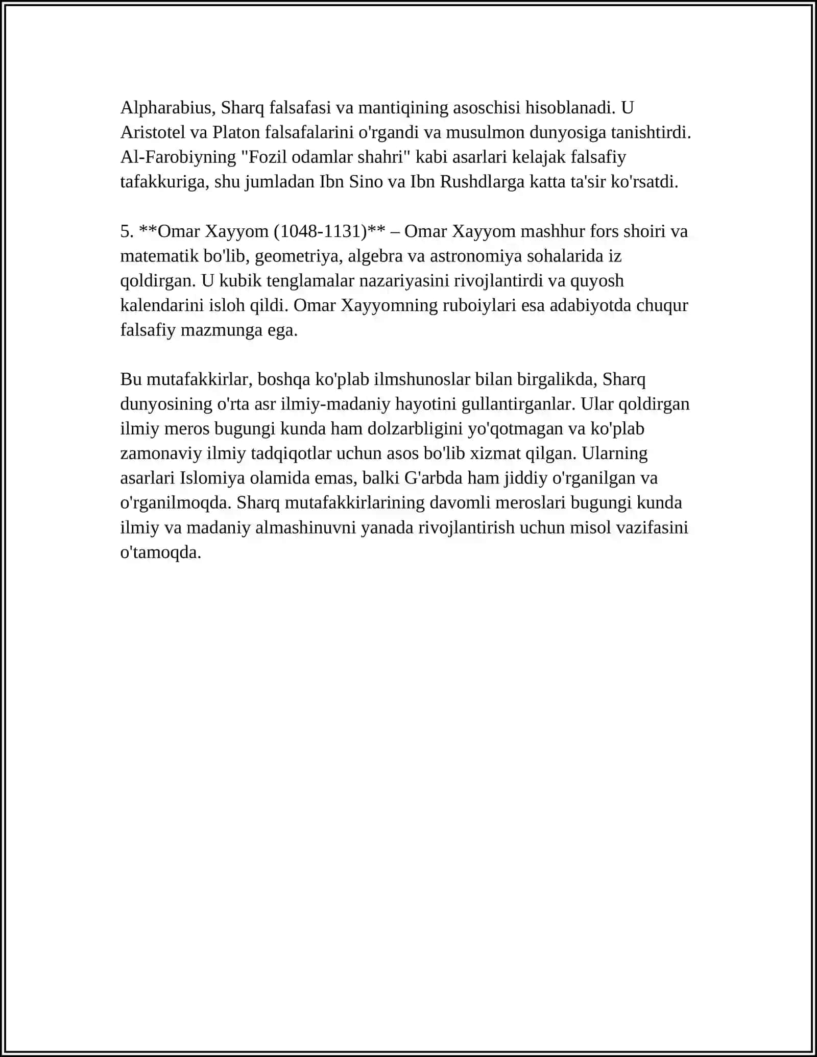 SHARQ MUTAFAKKIRLARINING TABIATSHUNOSLIK FANLARINI RIVOJLANTIRISHIDAGI ILMIY MEROSLARI 4