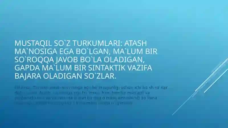 MUSTaqil so`z turkumlari 4