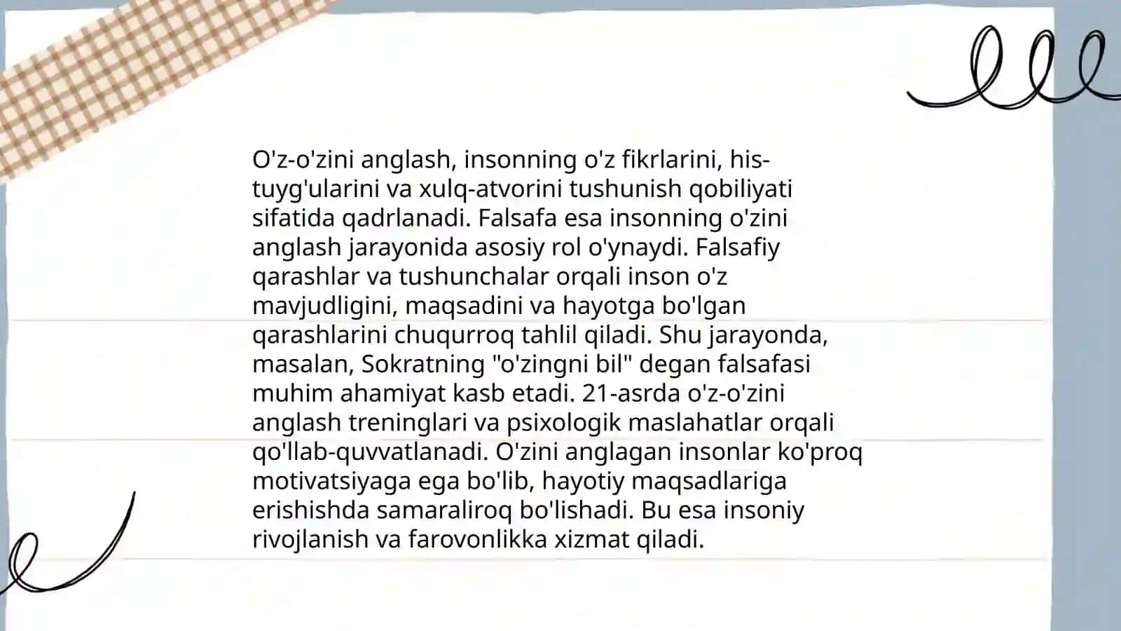 Falsafiy dunyoqarashning o'z-o'zini anglash jarayonidagi ta'siri 4