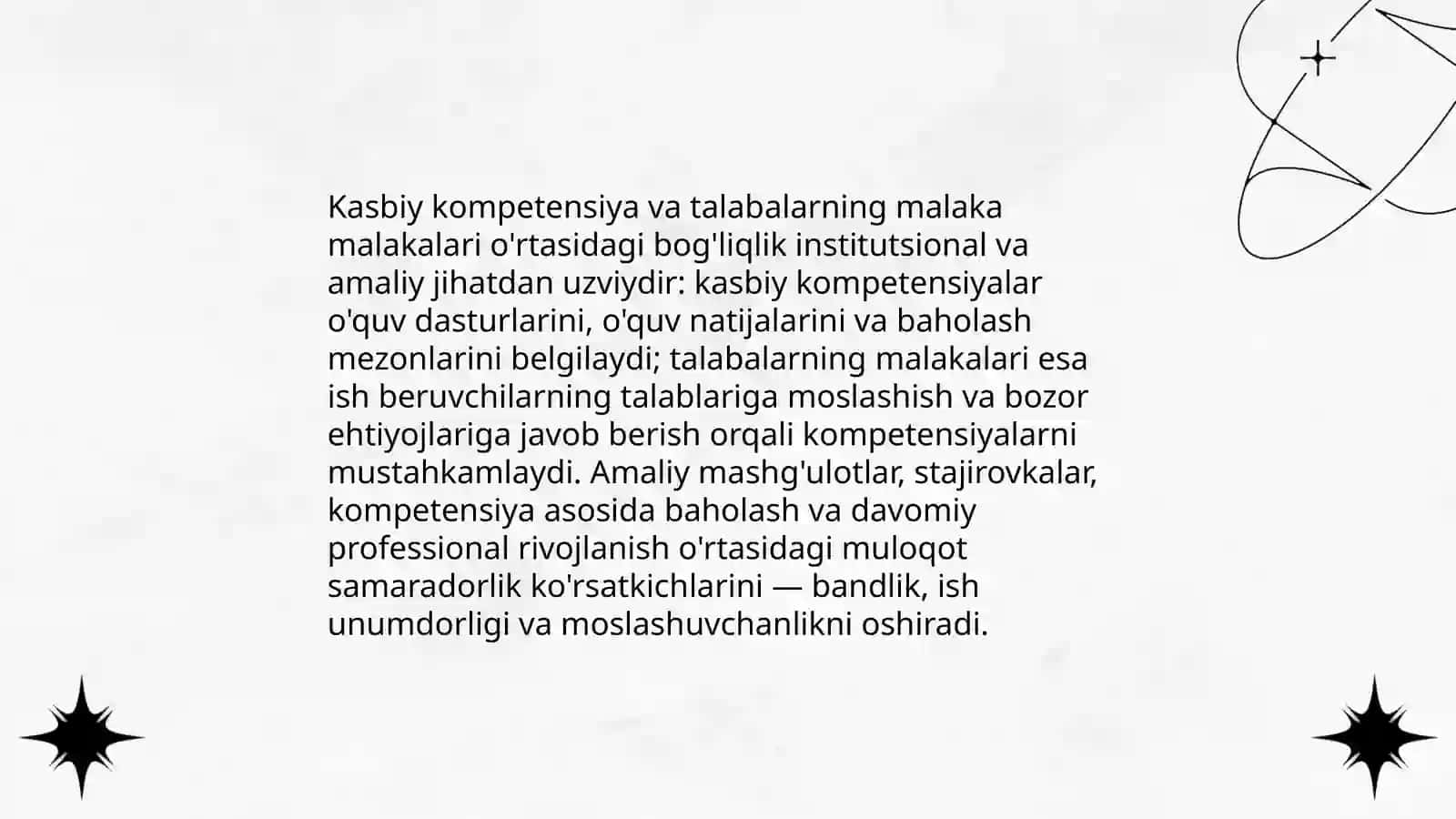 Malaka malakalari va kasbiy kompetensiyalar 4