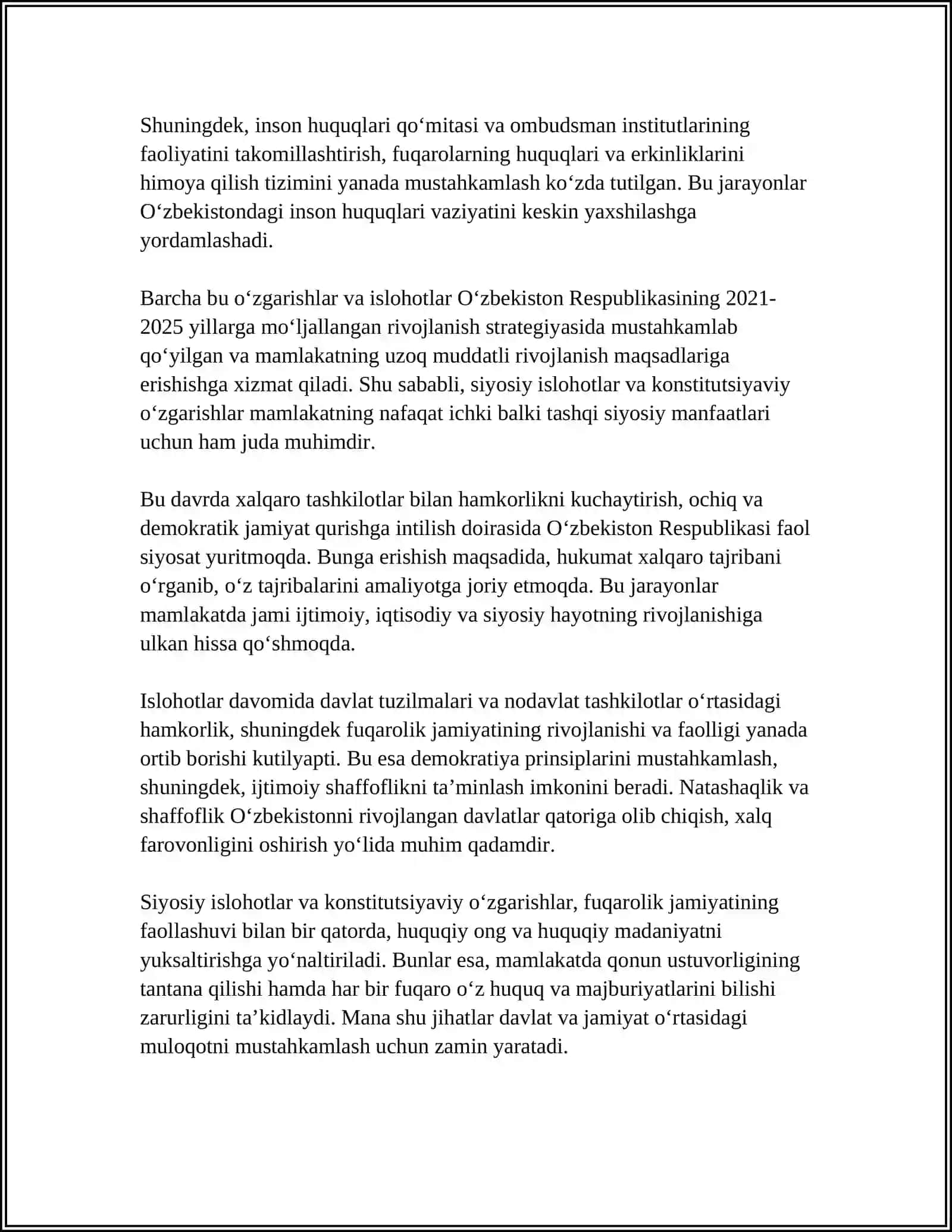 OʻZBEKISTONDA 2021-2025-YILLAR RIVOJLANISH TARIXI 4