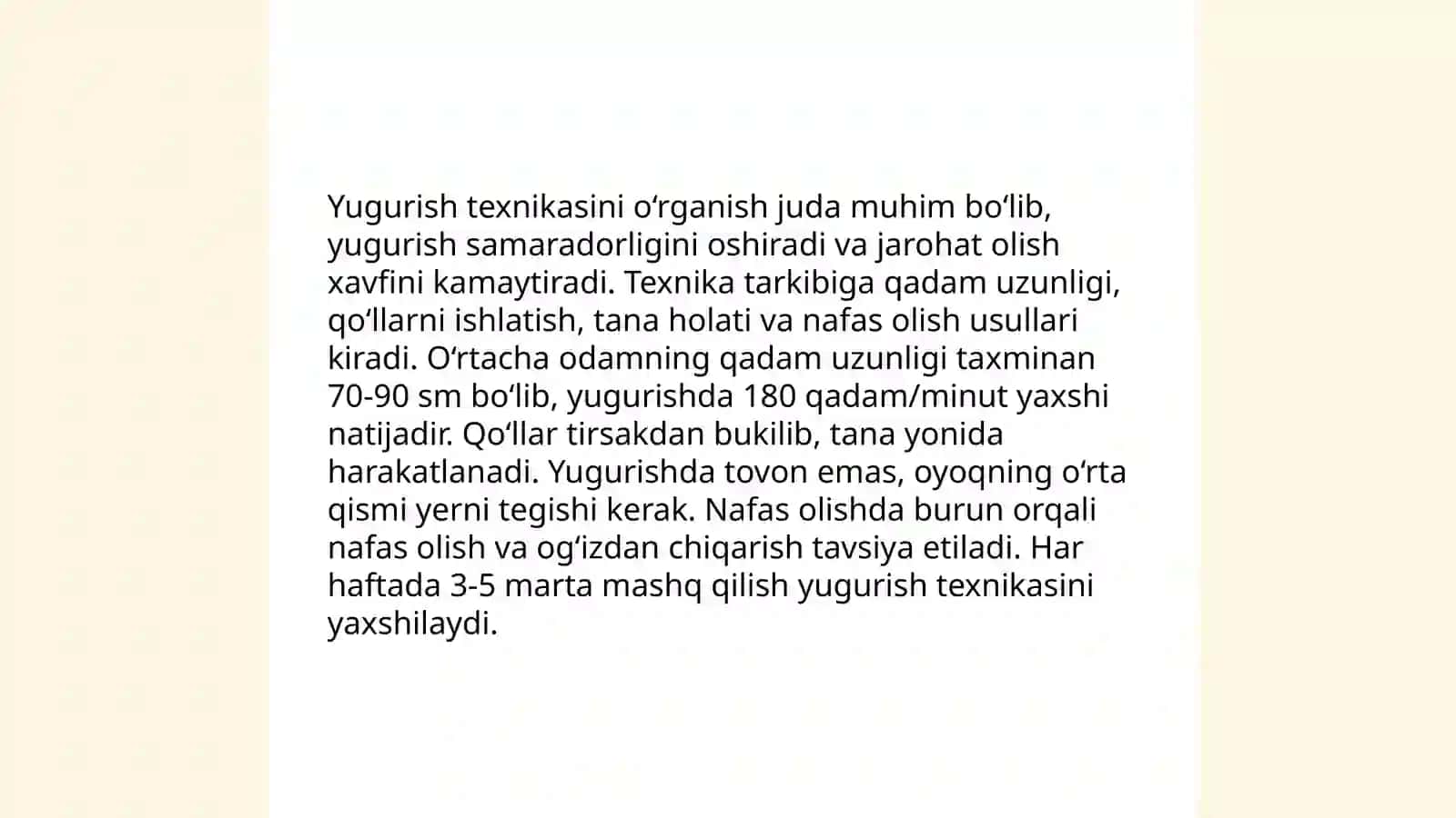 Yugurish mashqlarini oʻrgatish 4