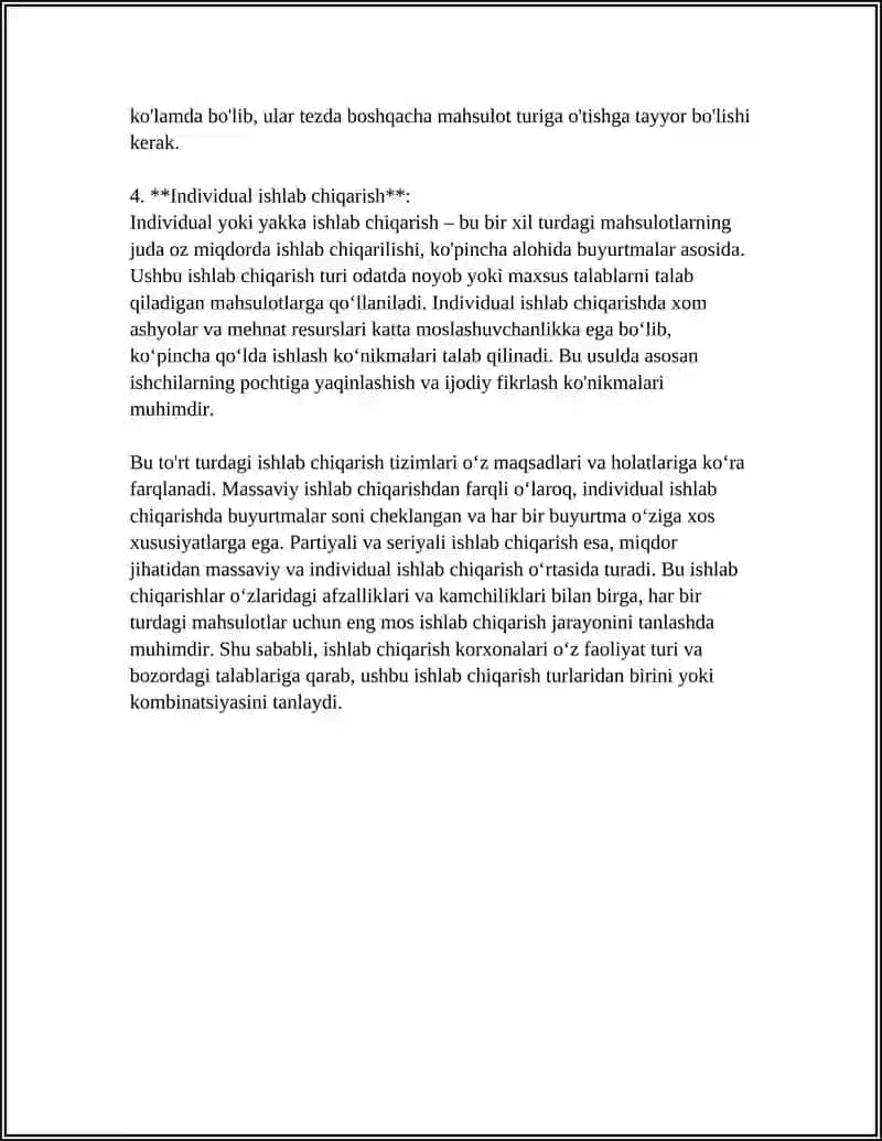 ISHLAB CHIQARISHNING TIZIMLARI 4