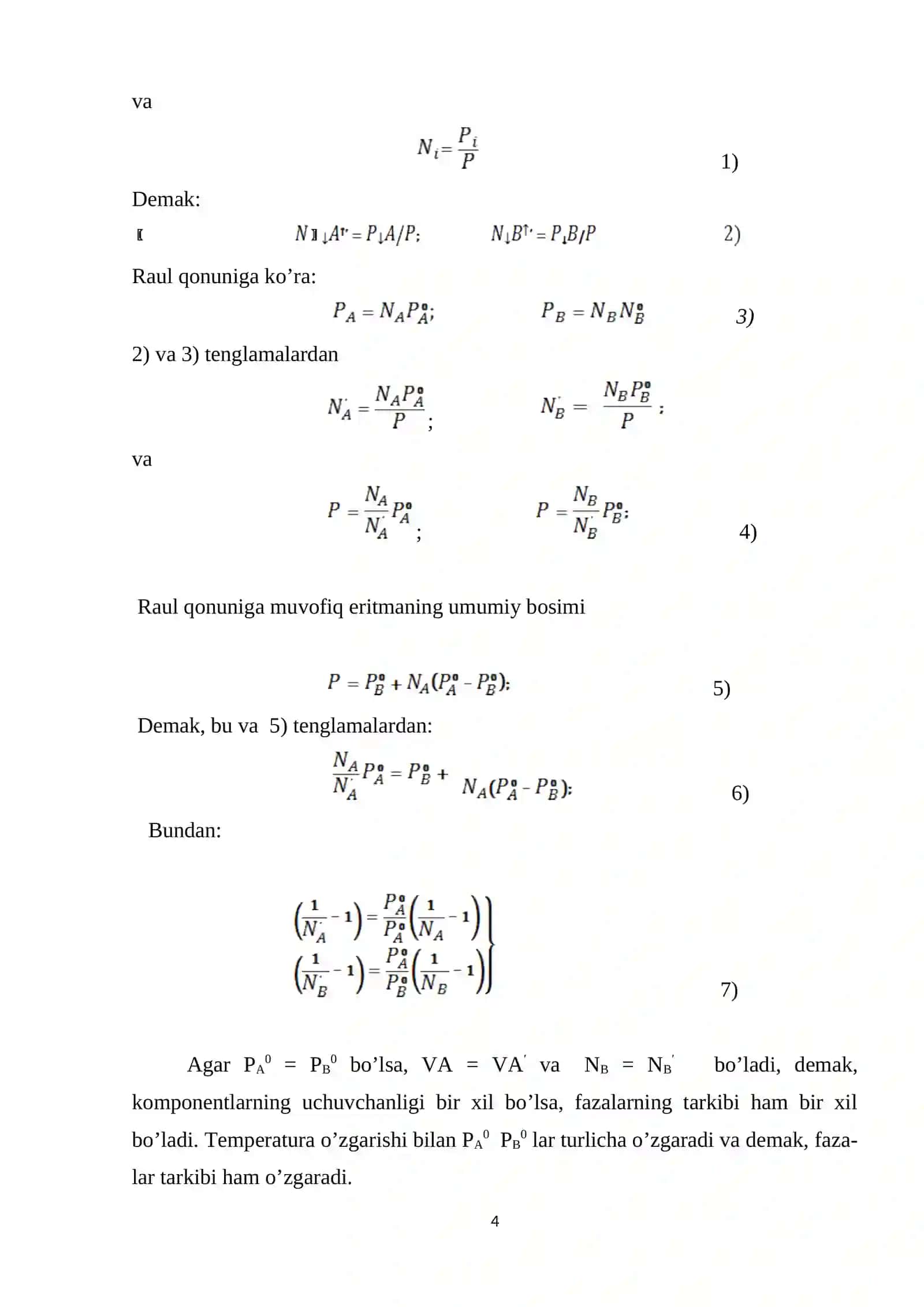 Azeotrop eritmalarni haydash 4