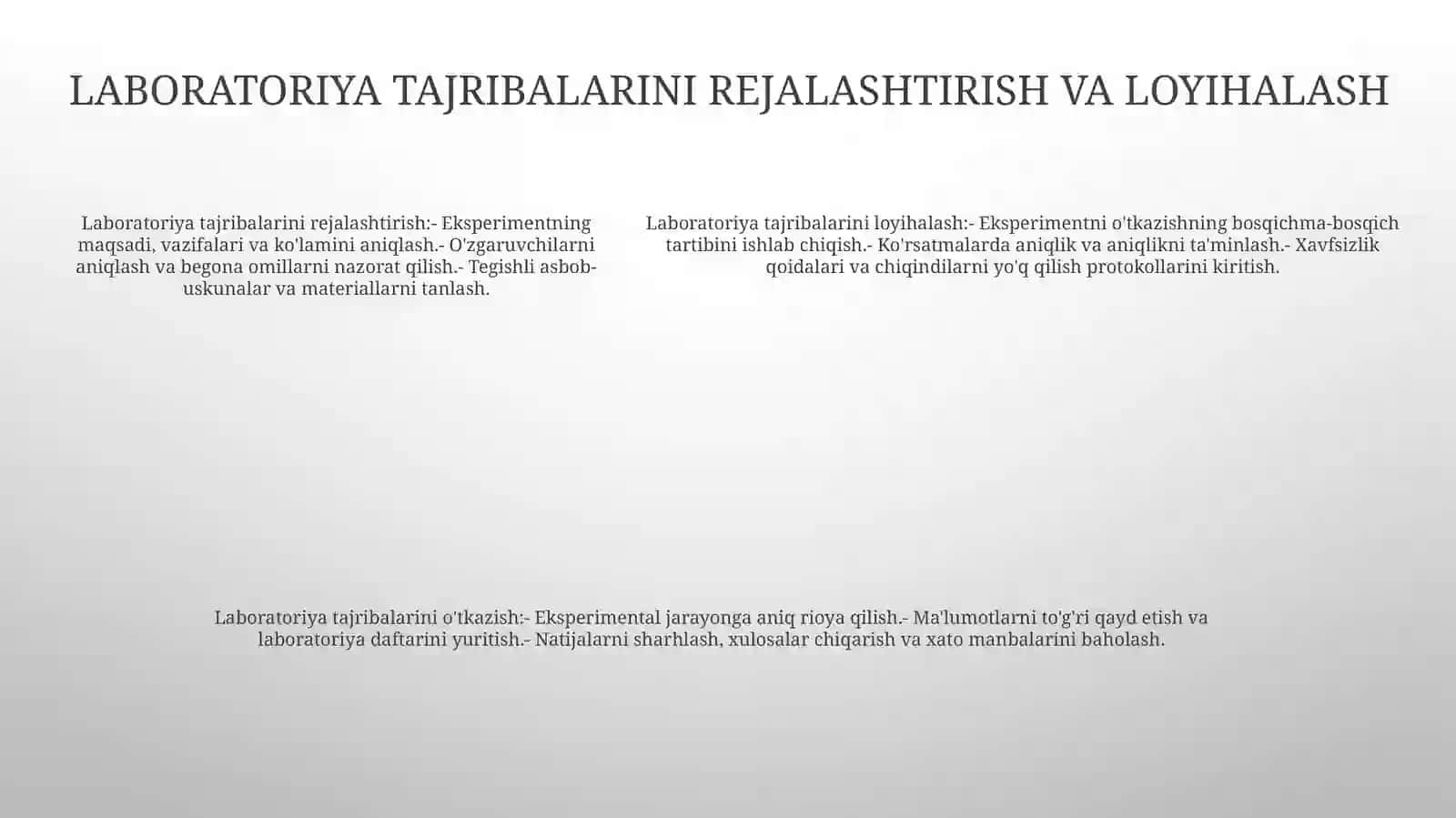 KoʻRgazmali Tajribaning Malakalarini Shakllantirish, Laboratoriya Tajribasi Va Amaliy MashgʻUlotlarni Tashkil Qilish Va OʻTkazish 4