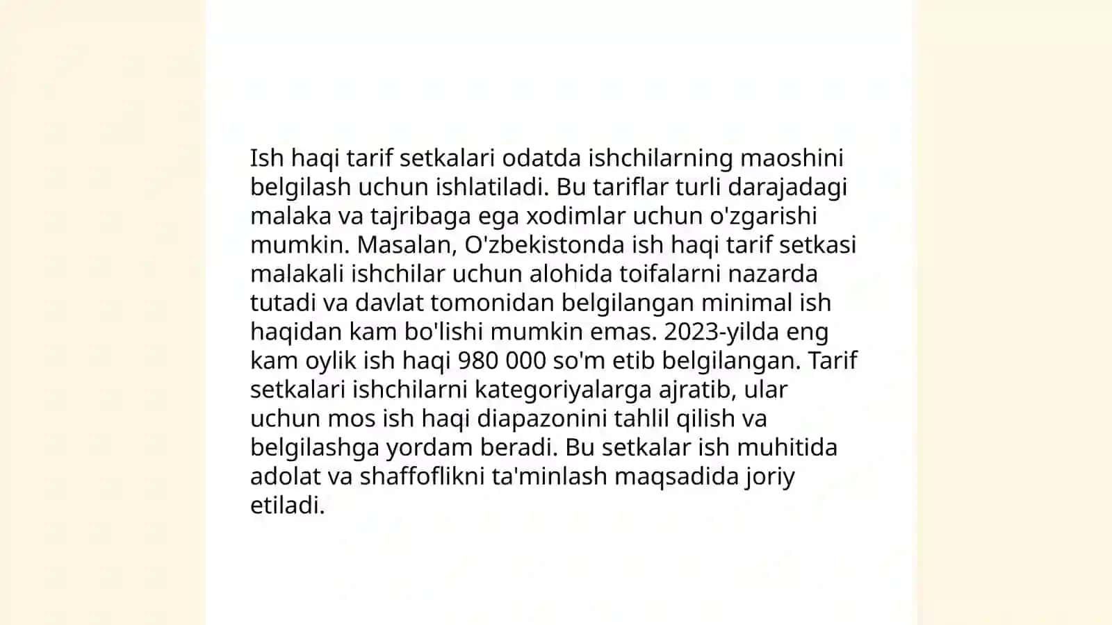 Mehnat va ish haqining hisobi 4
