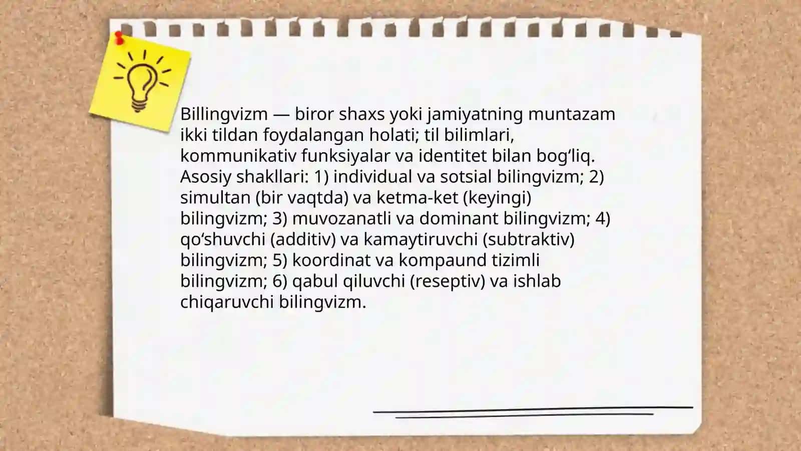 Til aloqalari. Billingvizm va interferensiya 4