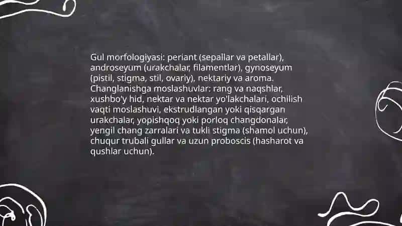 Changlanish biologiyasi va qõsh uruğlanish jarayoni 4