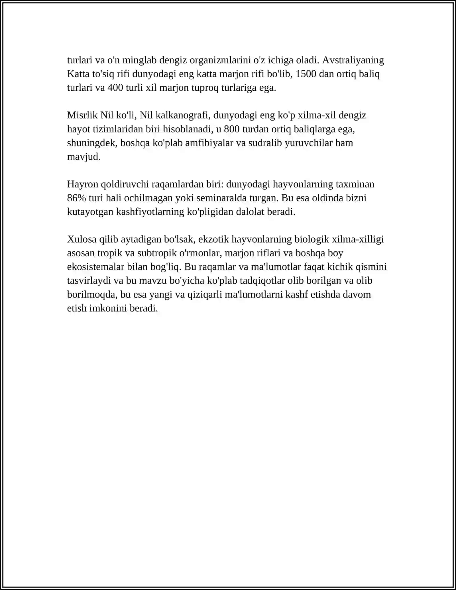TERI HOSILALARI EKZOTIK HAYVONLAR MISOLIDA 4