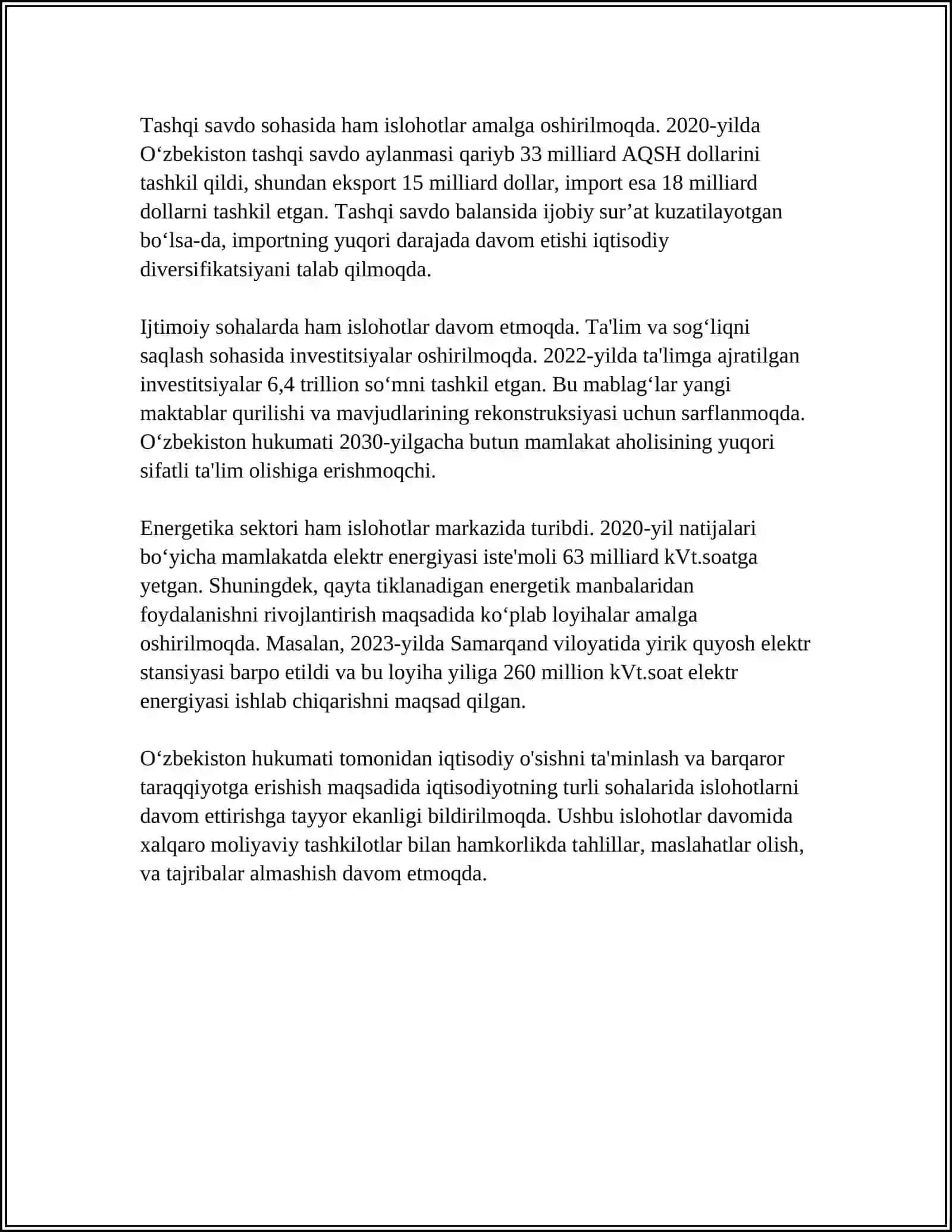 MUSTAQILLIK YILLARIDA DAVLAT BOSHQARUVI TIZIMIDA AMALGA OSHIRILGAN ISLOHOTLAR 4