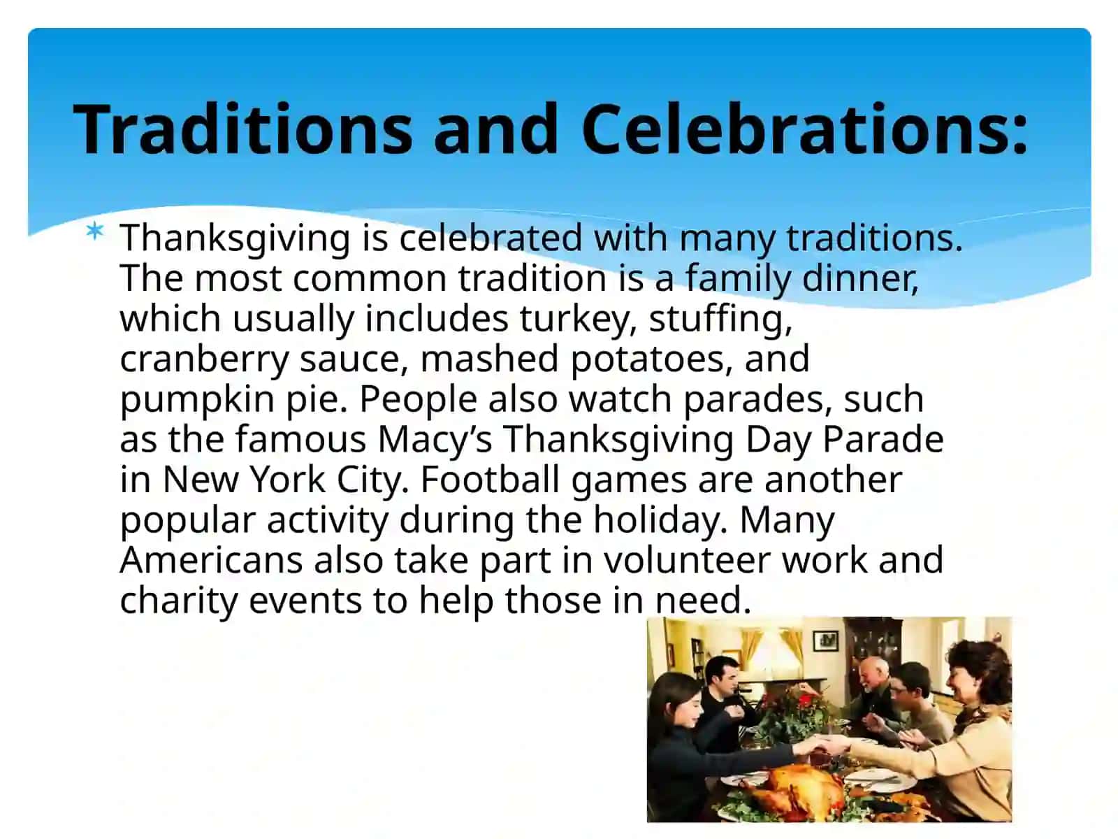 Thanksgiving Tradition in the USA 4