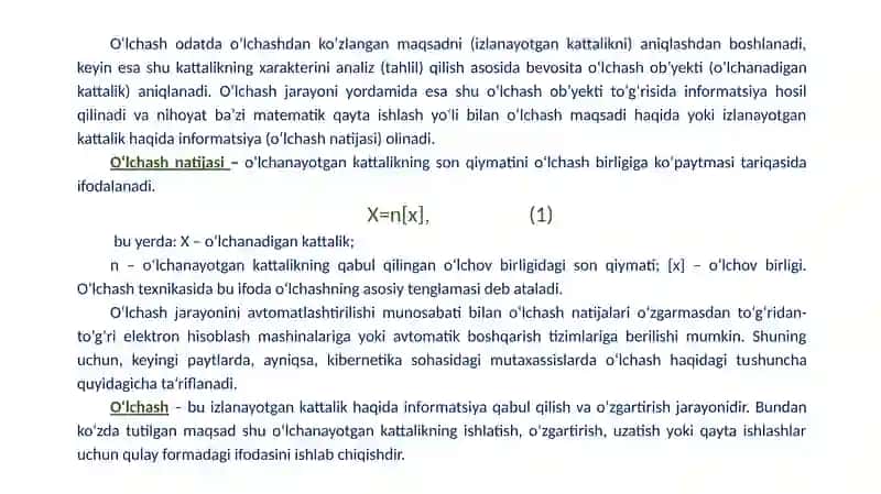 O‘lchashlarning nazariy asoslari 4