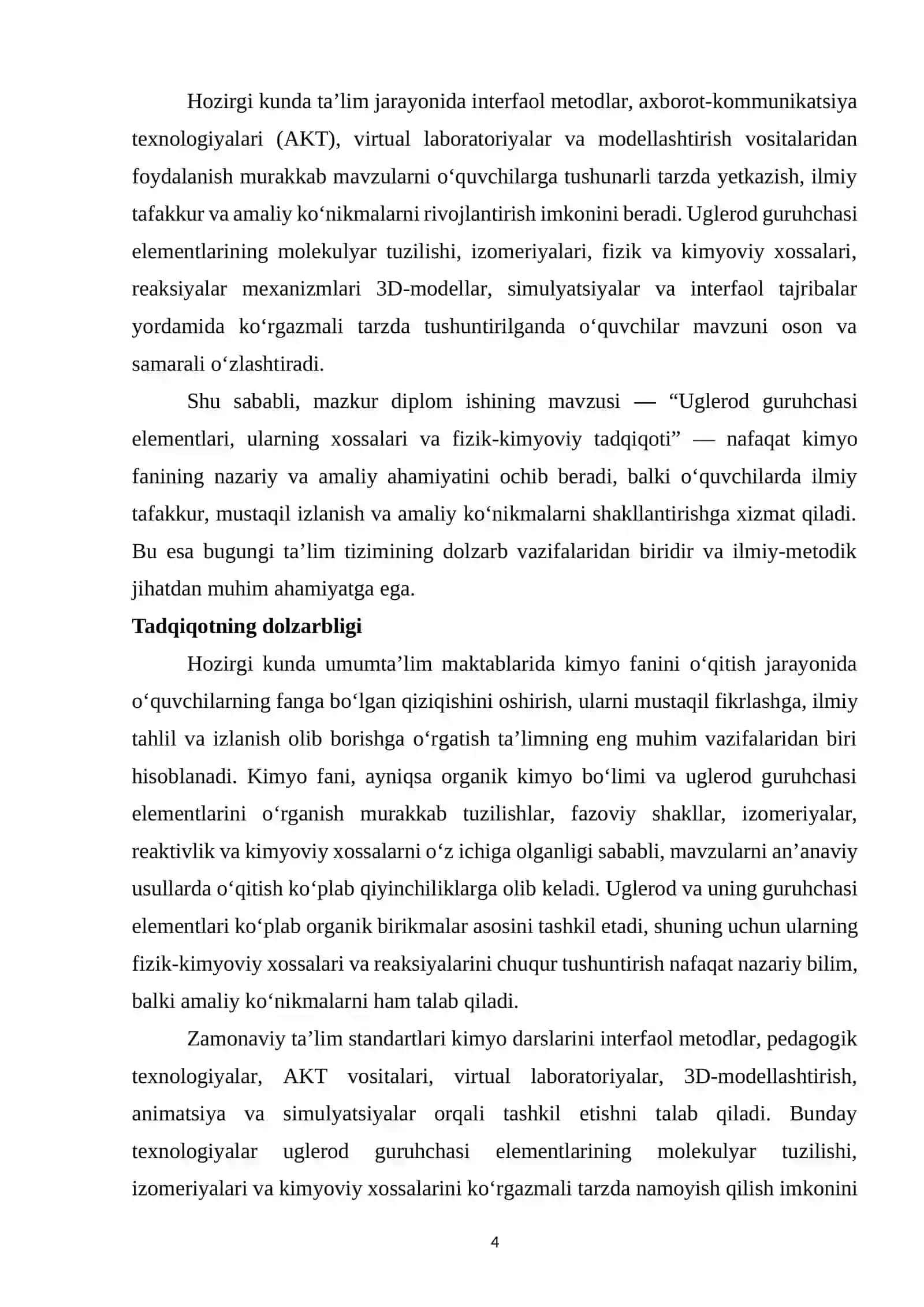 UGLEROD GURUHPACHASI ELEMENTLARI O'QITISHDA PEDAGOGIK TEXNOLOGIYALARDAN FOYDALANISH 4