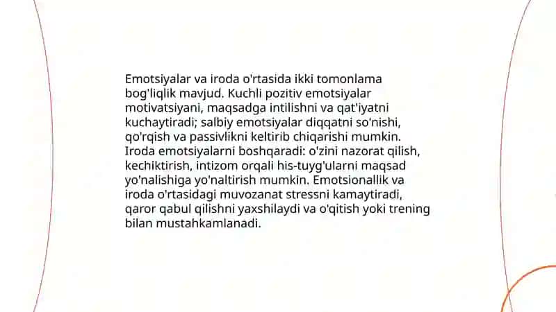 Hissiy-irodaviy xususiyatlar 4
