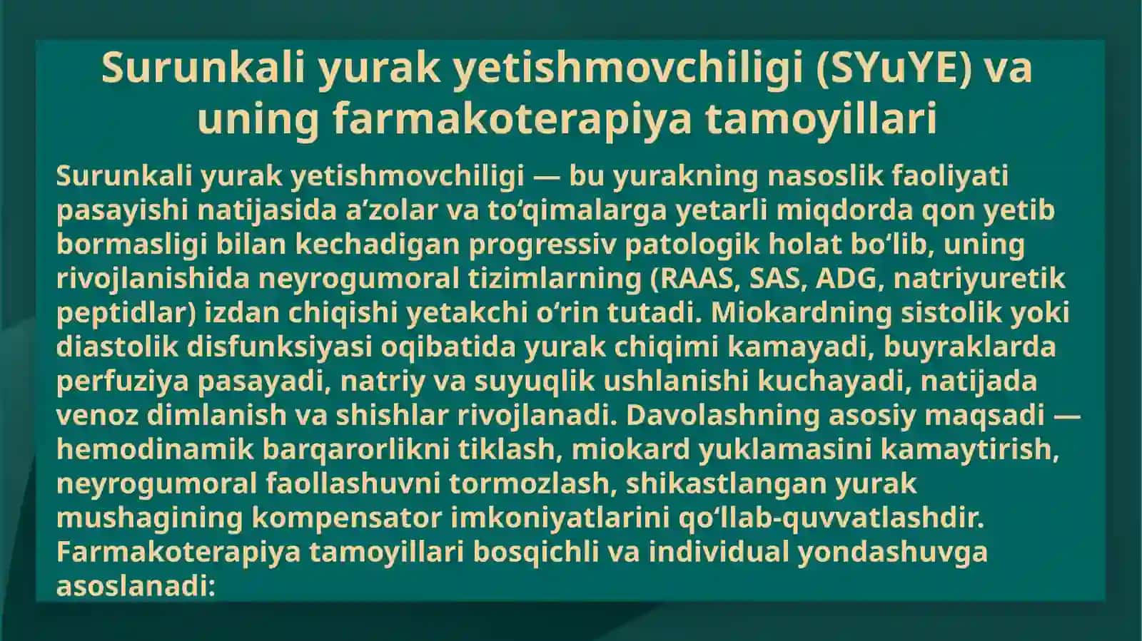 Surunkaliyurakyetish movchiligi dori vositalarni ratsional qo‘llashga klinik farmakologik yondashuv 4