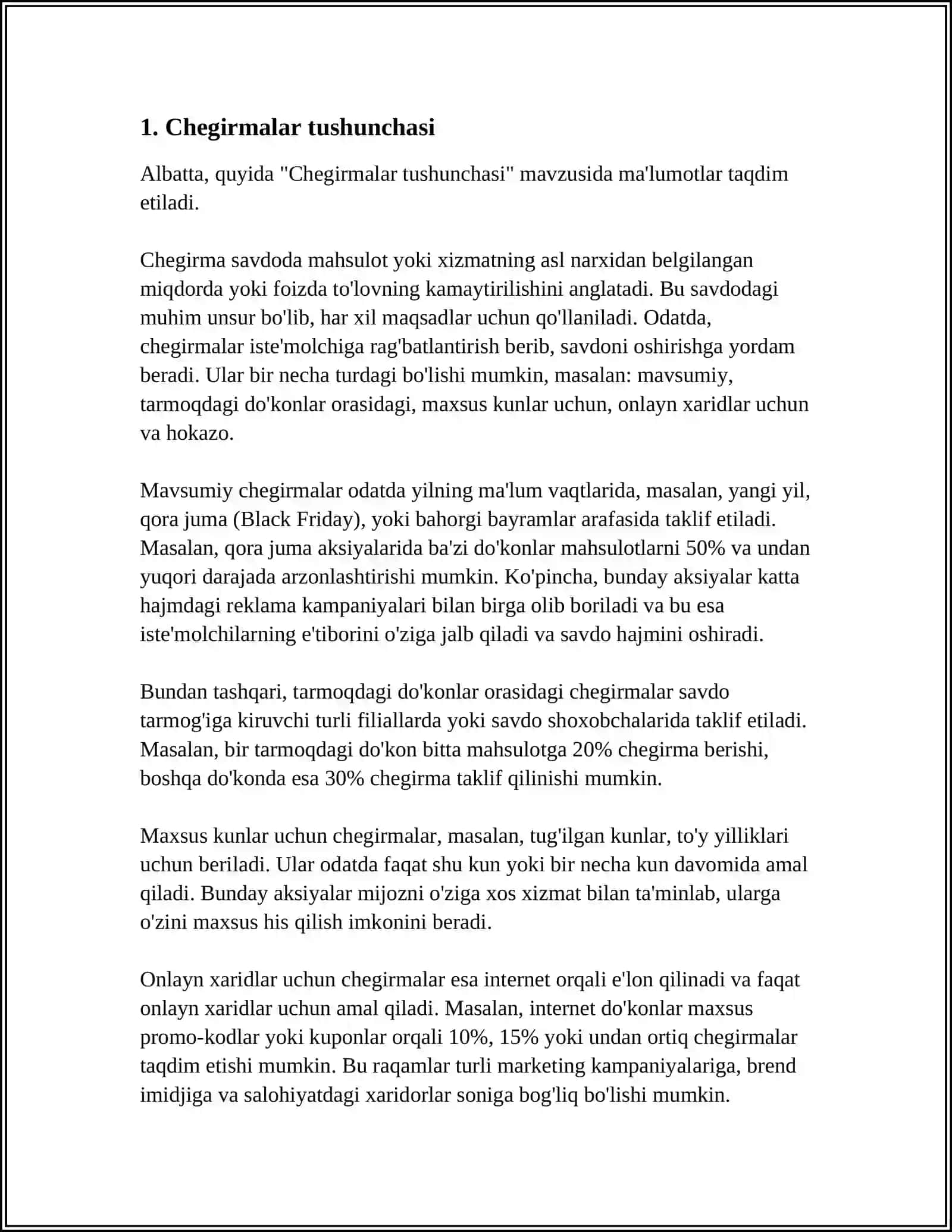 CHEGIRMALAR. CHEGIRMALAR HAQIDA ASOSIY TEOREMALAR (KOSHI TEOREMASI), CHEGIRMALAR YORDAMIDA ANIQ INTEGRALNI HISOBLASH 4