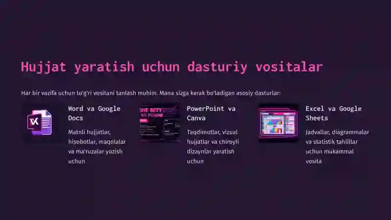 Maqsad va auditoriyaga mos hujjat yaratish 4