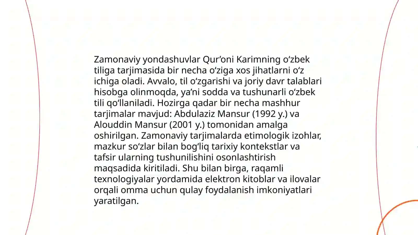 Mustaqillik yillarida Qur’onning o’zbek tiliga tarjima qilinishi va tafsirlari 4