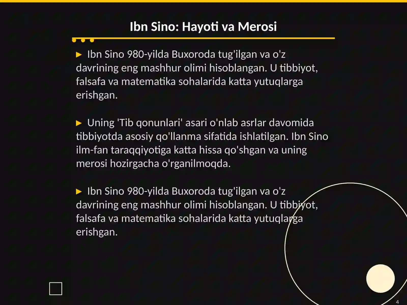Ibn Tufayl va Ibn Sinoning,,Xay ibn Yakzon oʻgʻli" risolasi 4