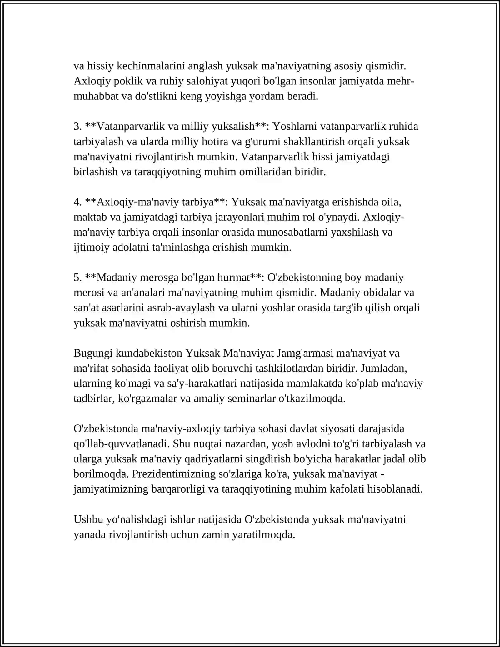 YUKSAK MAʼNAVIYAT YENGILMAS KUCH ASARI 4