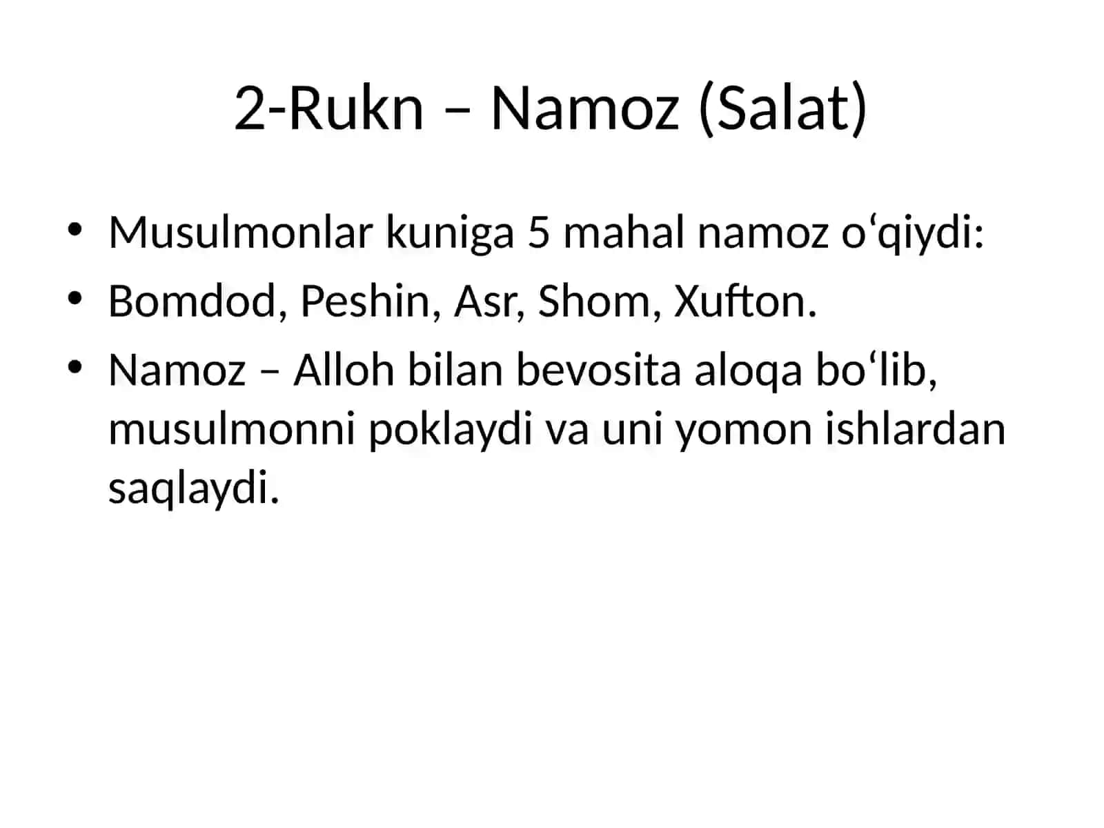 Islomning 5 rukni 4