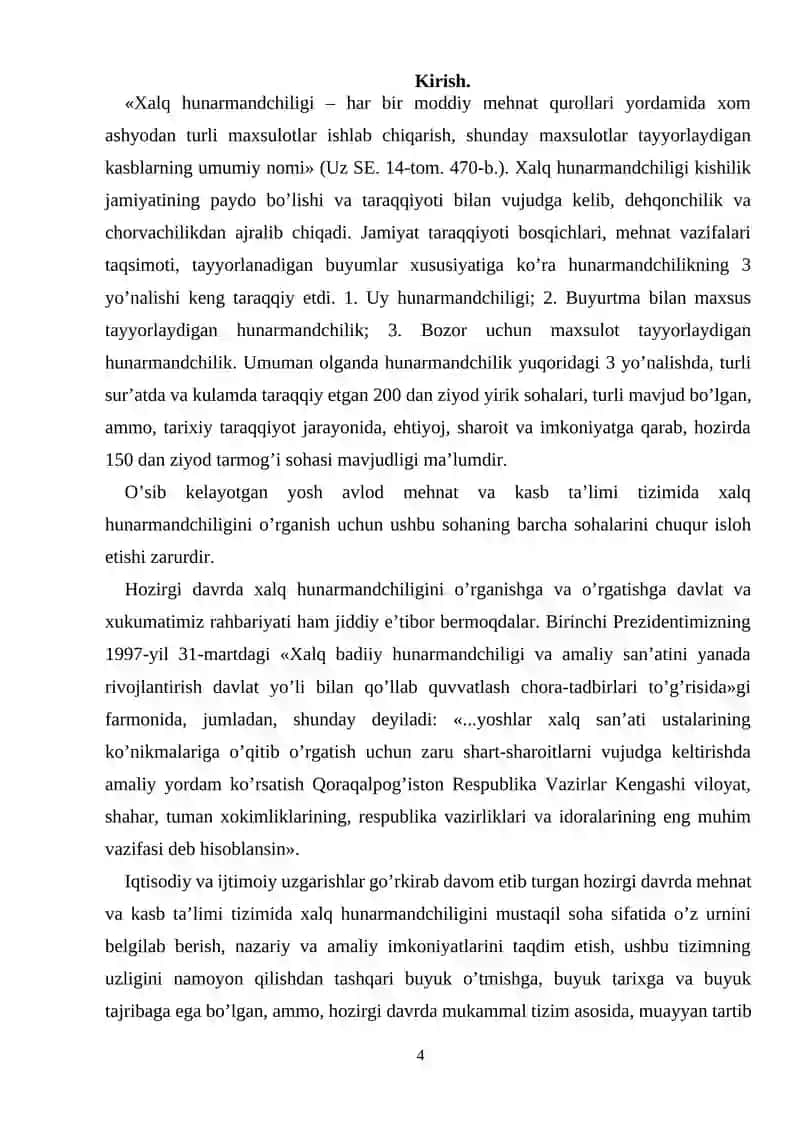 Xalq Hunarmandchiligi va Badiiy Loyihalash 4